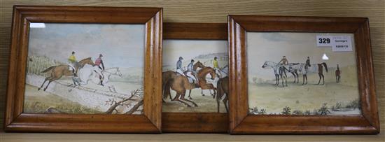 After Herring horse racing scenes Largest 17.5 x 22cm.
